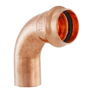 1-1/4" Press Copper 90° Street Elbow Fitting (P x FTG) Low Lead ProPress Compatible