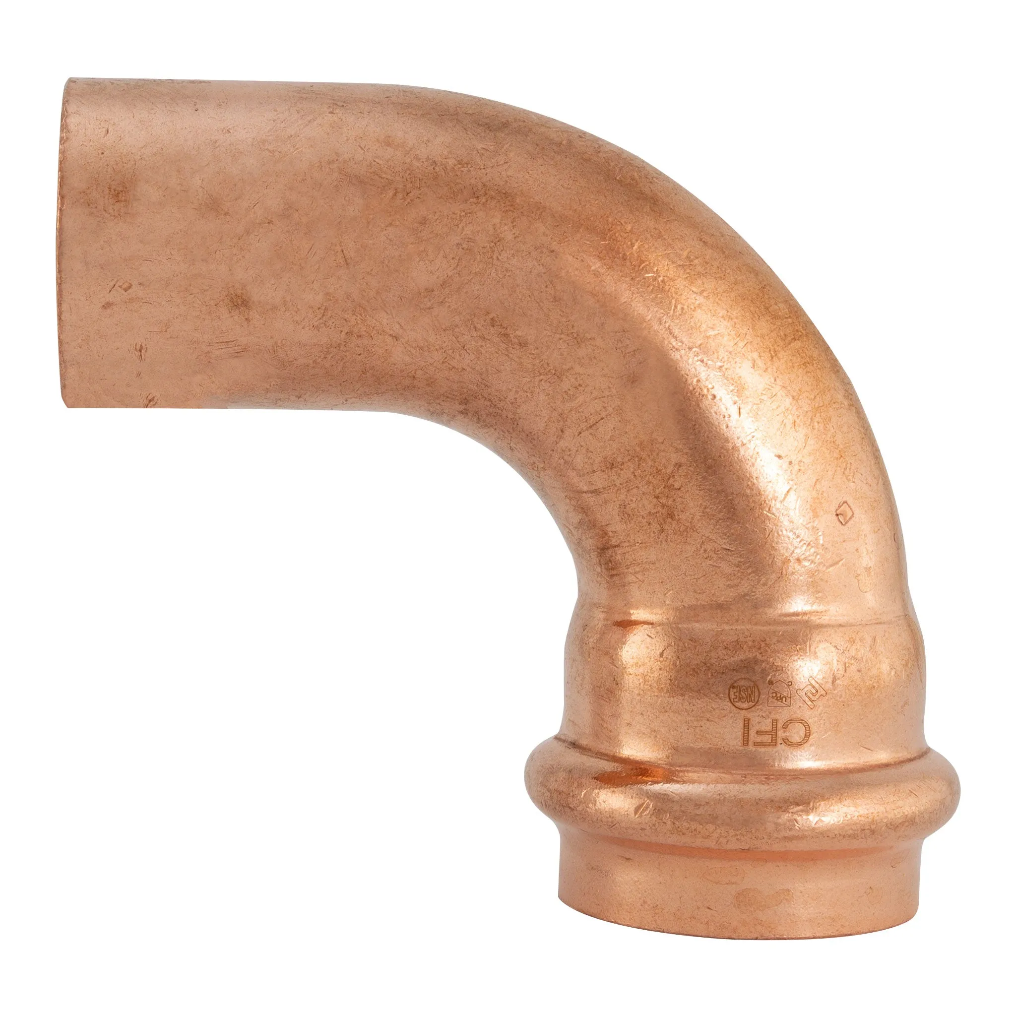 1-1/4" Press Copper 90° Street Elbow Fitting (P x FTG) Low Lead ProPress Compatible