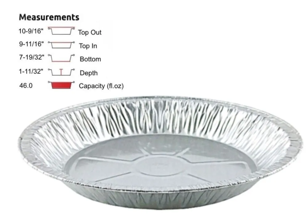 11" Extra Deep Foil Pie Pan 1 13/32" Deep 100/PK