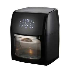 14L Digital Turbo Air Fryer Cooker w/Rotisserie & 8 Programs