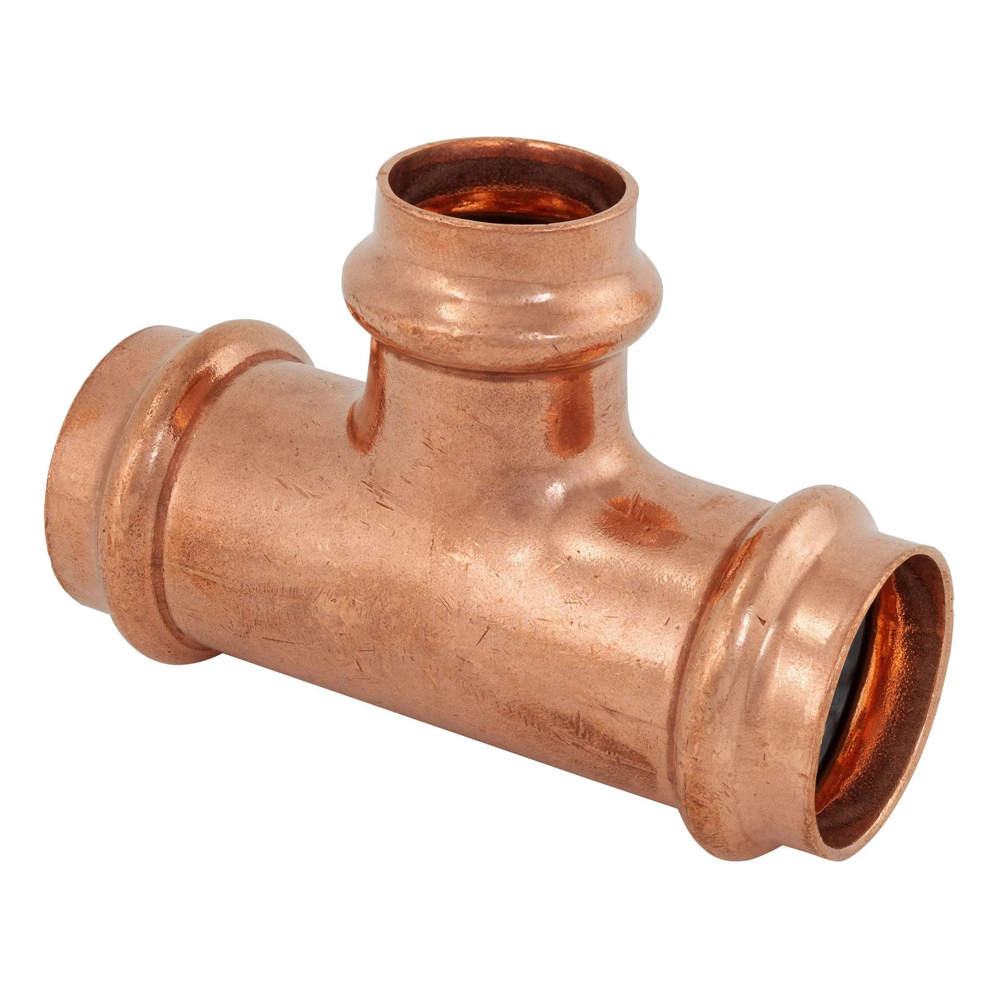 2-1/2" x 2-1/2" x 3/4" Press Copper Reducing Tee P x P x P Low Lead ProPress Compatible