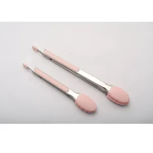 2 Piece 9" and 12" Tongs Set - Pink