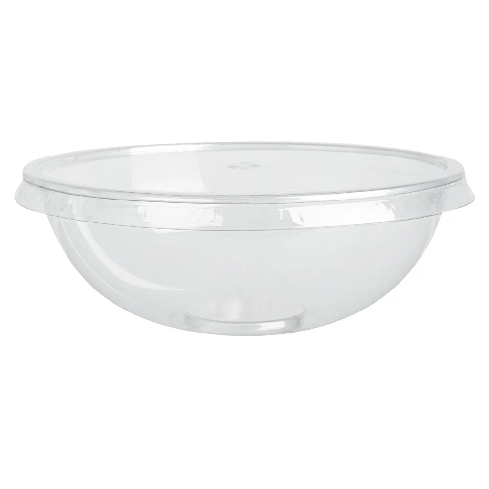 21 oz Round Clear Plastic Salad Bowl - 6 3/4" x 6 3/4" x 2 1/2" - 200 count box