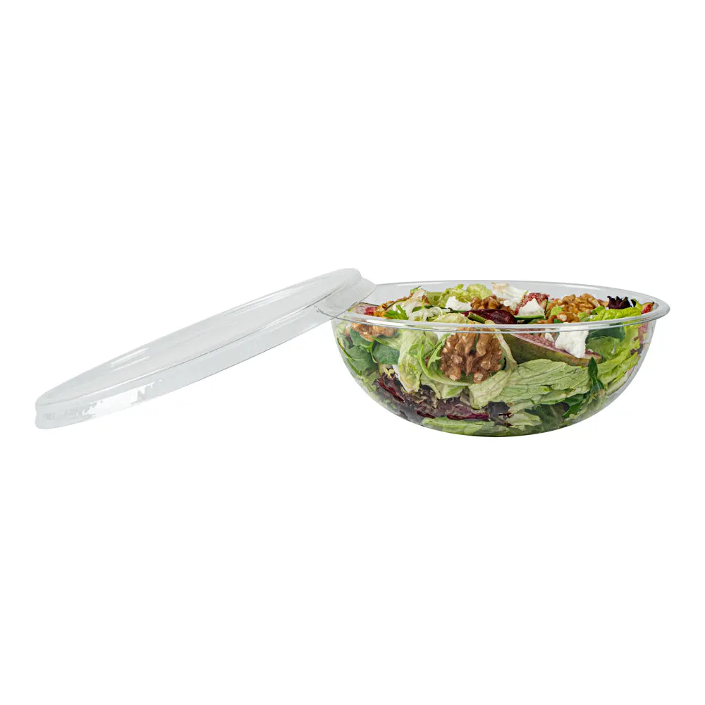 21 oz Round Clear Plastic Salad Bowl - 6 3/4" x 6 3/4" x 2 1/2" - 200 count box