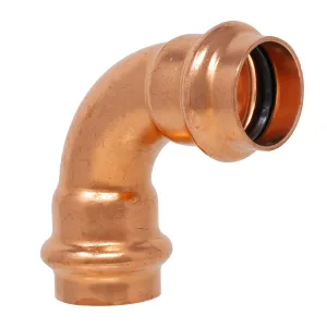 2" Press Copper 90° Degree Elbow Fitting P x P Low Lead ProPress Compatible