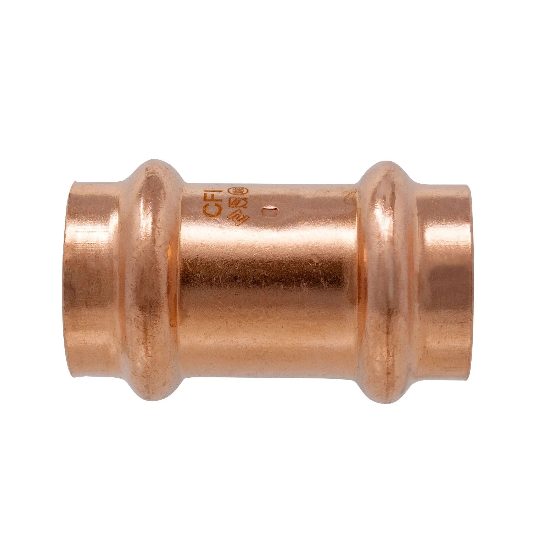 2" Press Coupling With Stop Press x Press, Copper, Low Lead