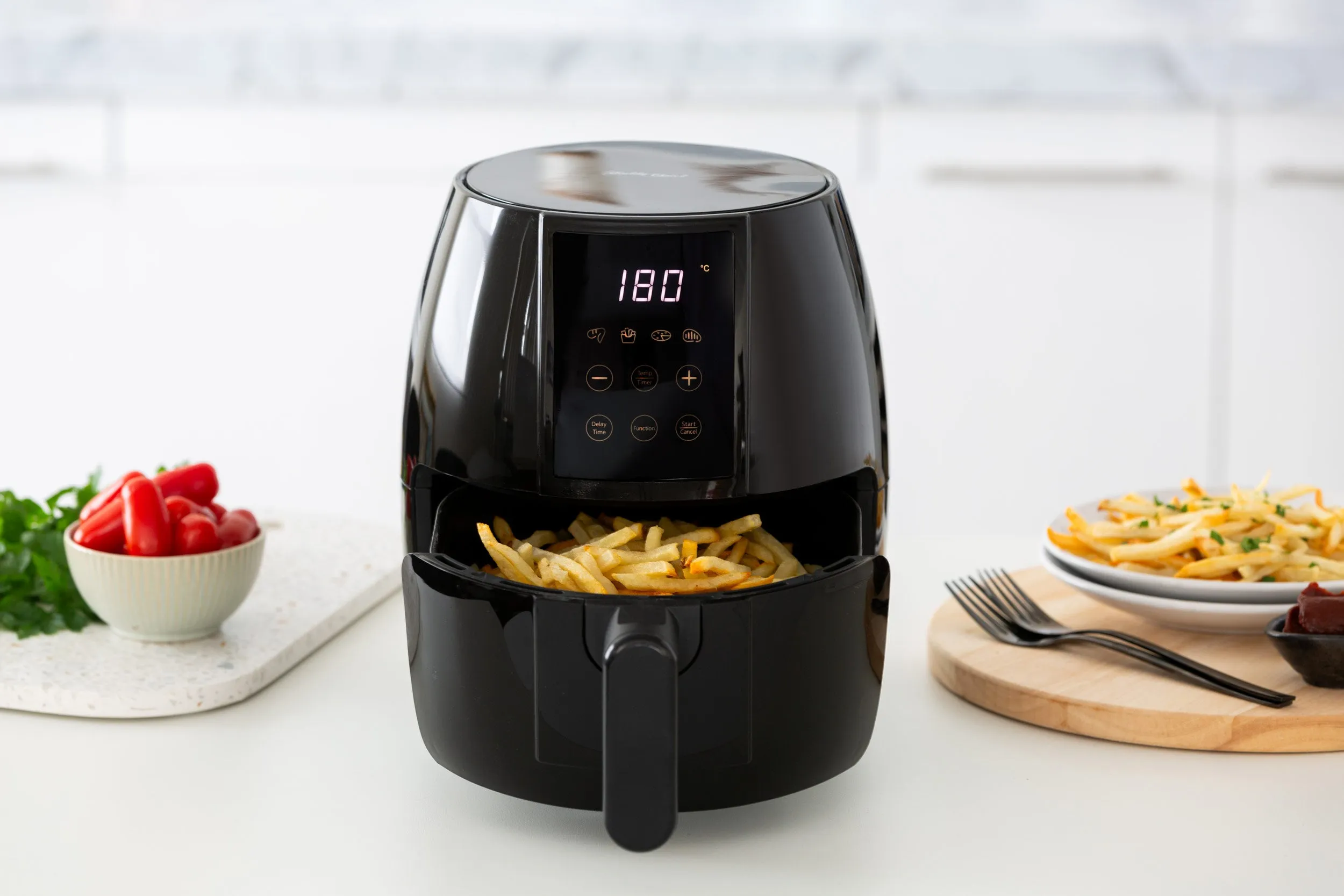 3L Digital Air Fryer w/ 200°C, Non-Stick & Removable Basket