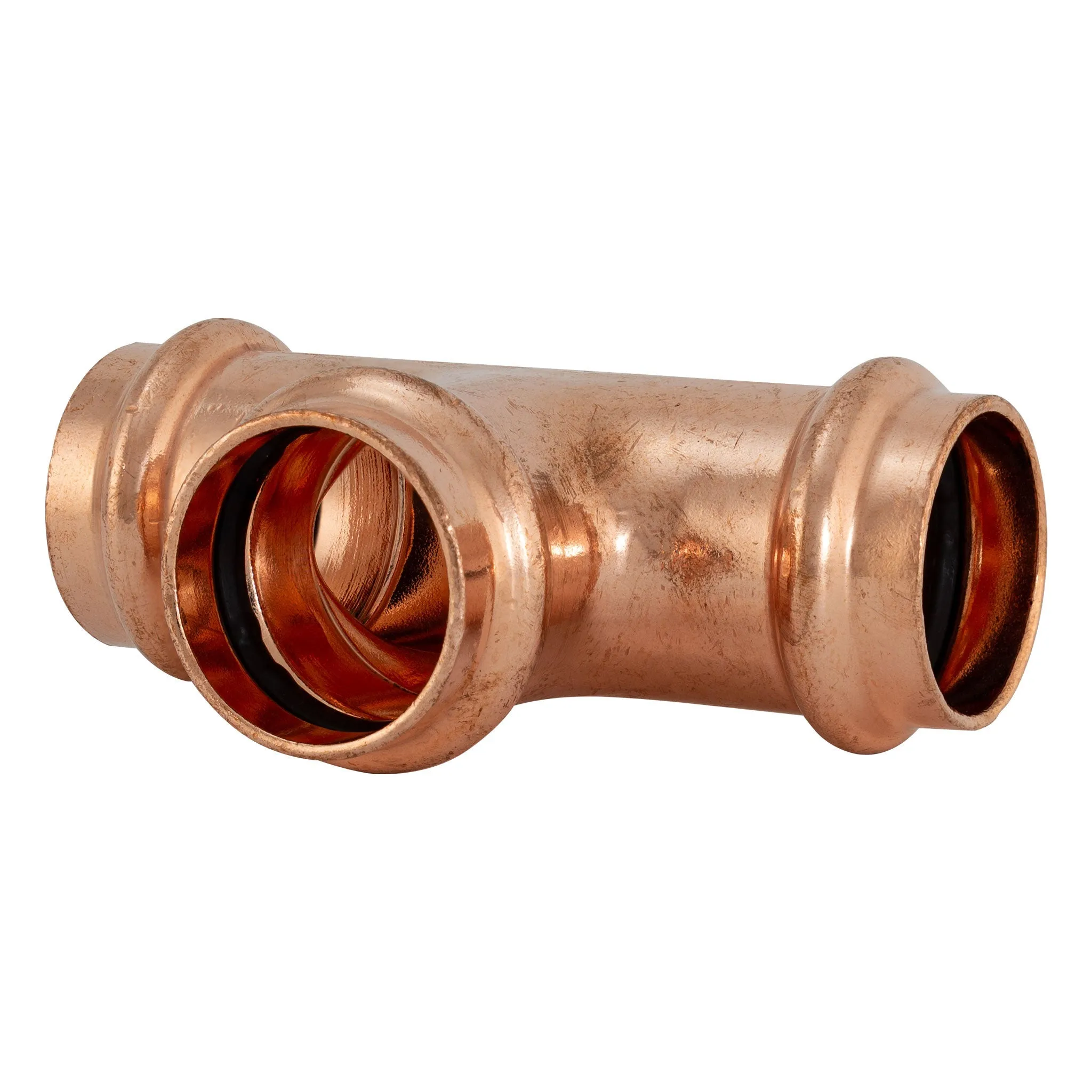 4" Press Copper Tee Fitting P x P x P Low Lead ProPress Compatible