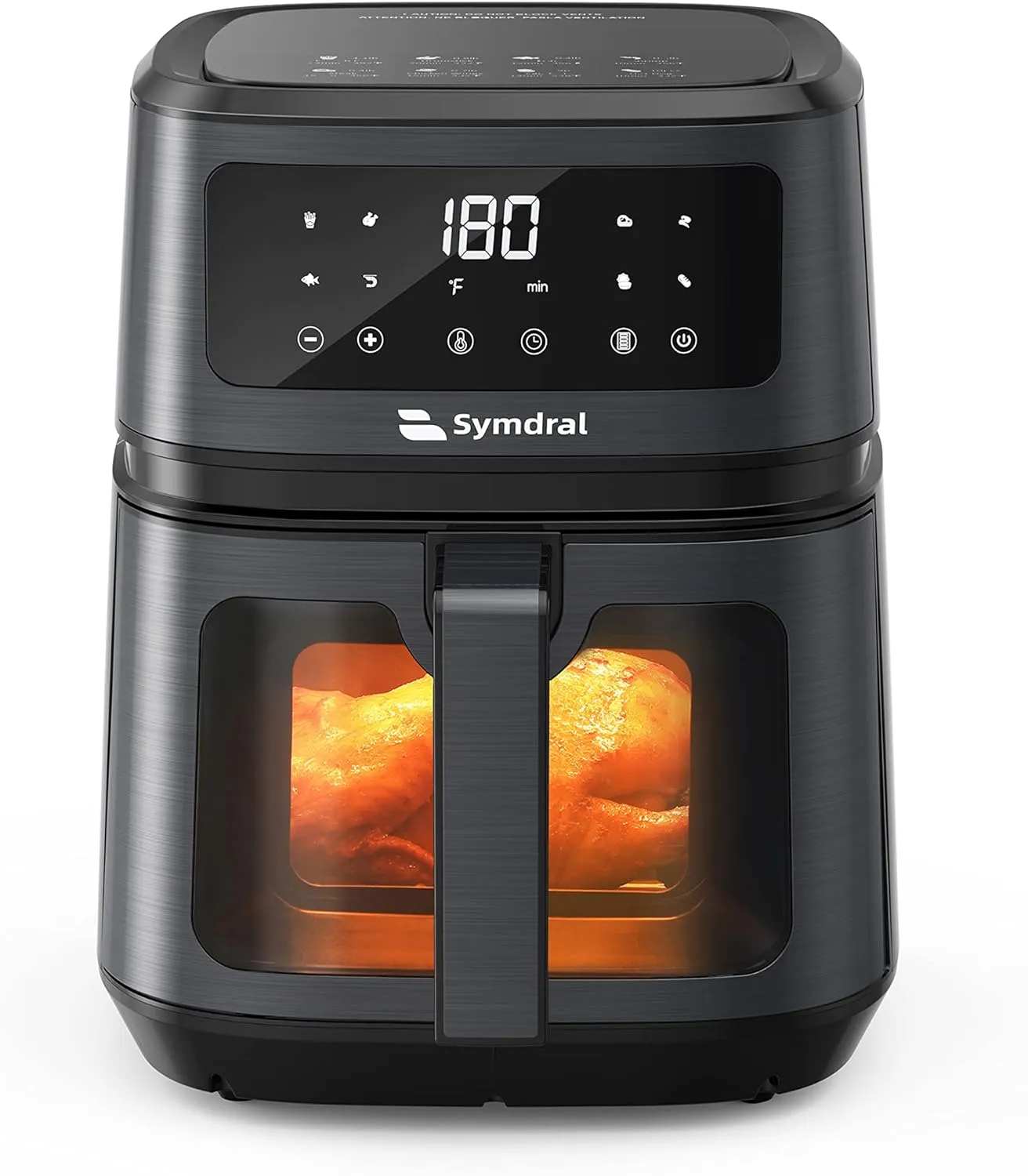 8-in-1 Air Fryer with 5.3 Quart Capacity, Visible Cooking Window and LCD Touch Screen