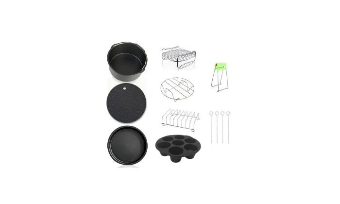 8 Piece Carbon Steel Fine Quality Air Fryer Accessories