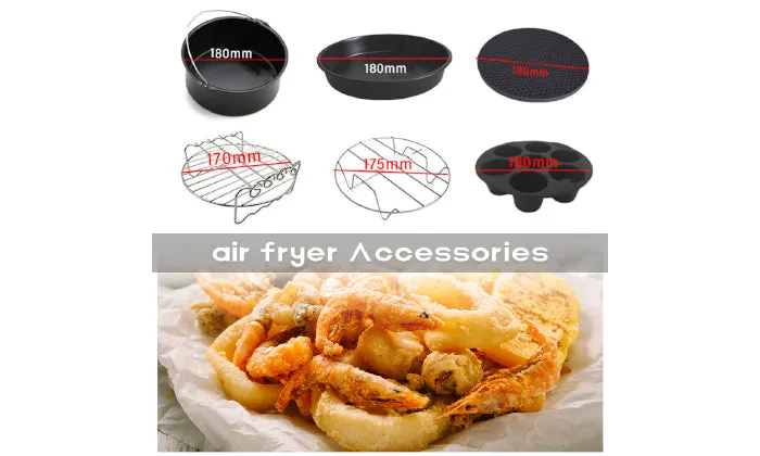 8 Piece Carbon Steel Fine Quality Air Fryer Accessories