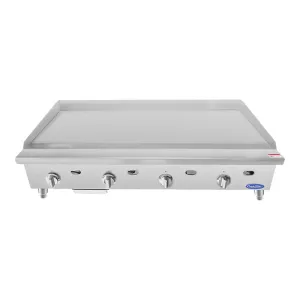 Atosa ATTG-48 48" Gas Countertop Griddle with Thermostatic Controls 100,000 BTU