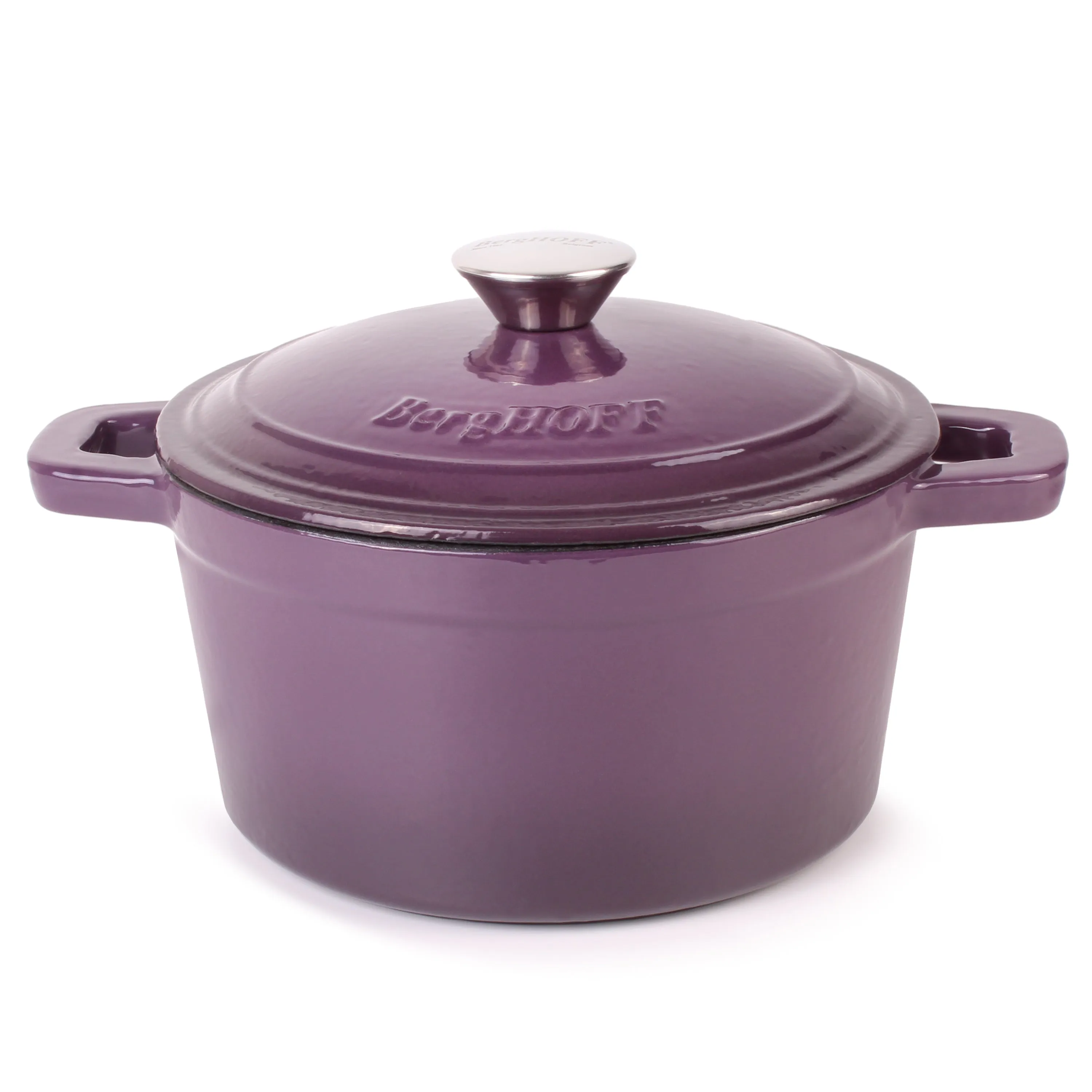 BergHOFF Neo 4pc Cast Iron Cookware Set, 3qt. & 7qt., Purple