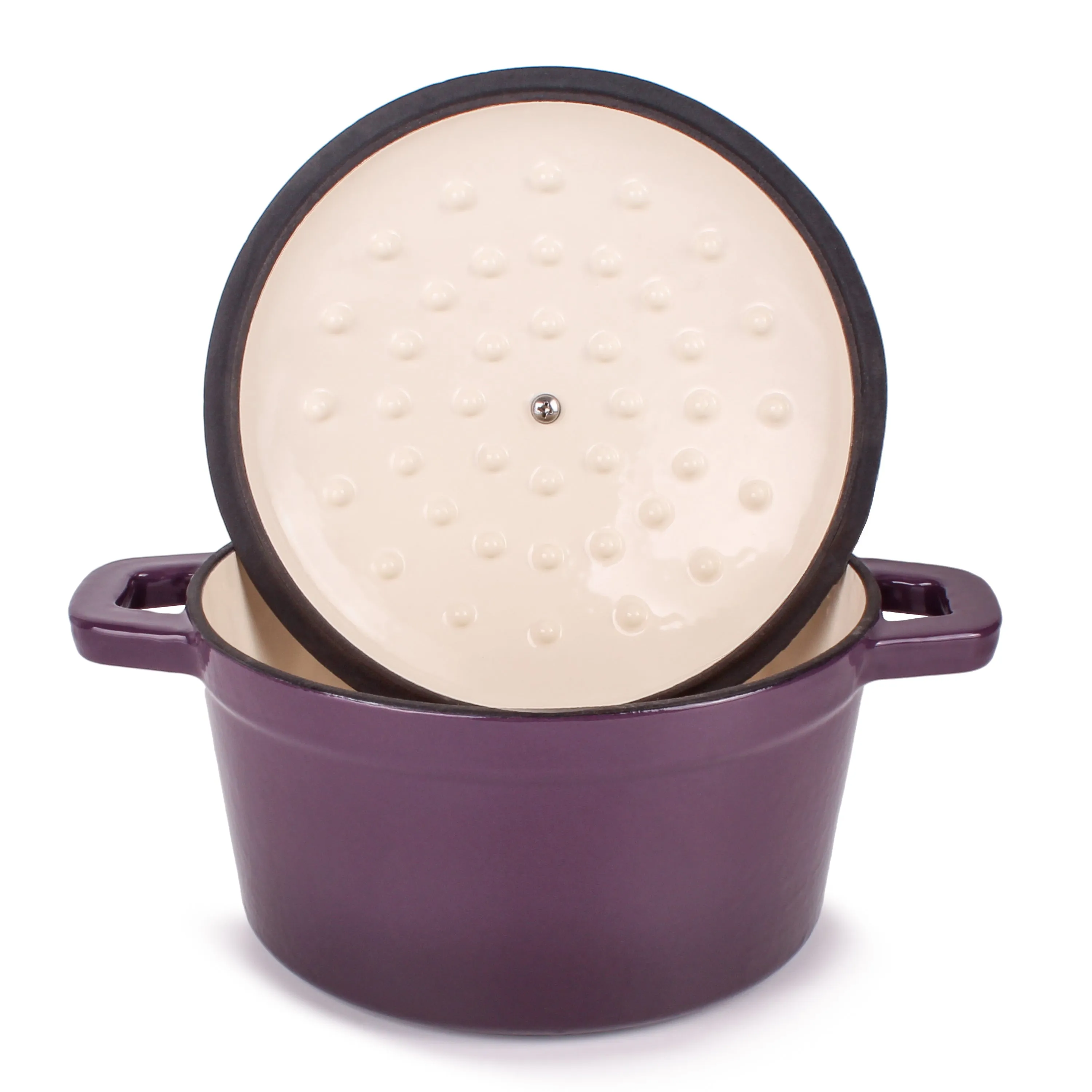 BergHOFF Neo 4pc Cast Iron Cookware Set, 3qt. & 7qt., Purple