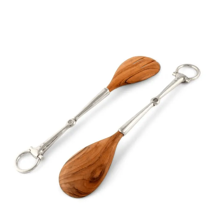 Bit Wood Salad Server Set