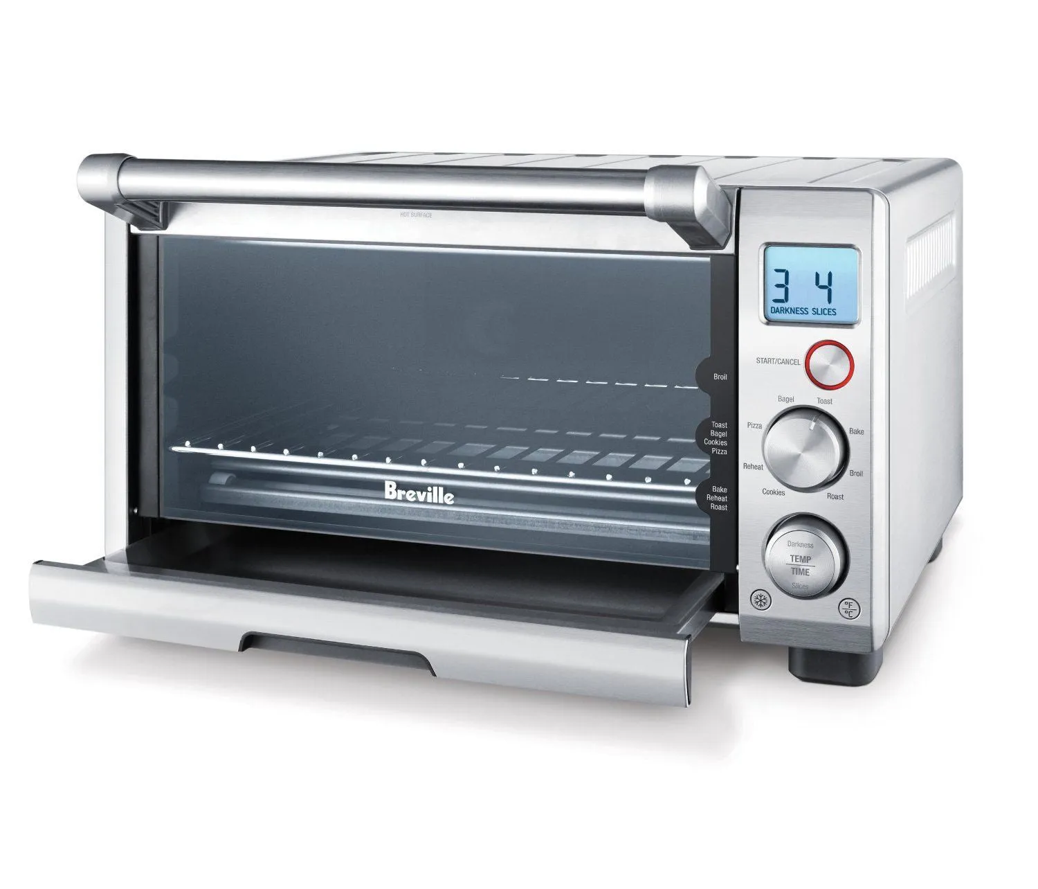 Breville BOV650XL the Compact Smart Oven, Countertop Electric Toaster Oven, Brushed Stainless Steel