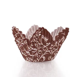 Brown Petal Baking Cup 30pc