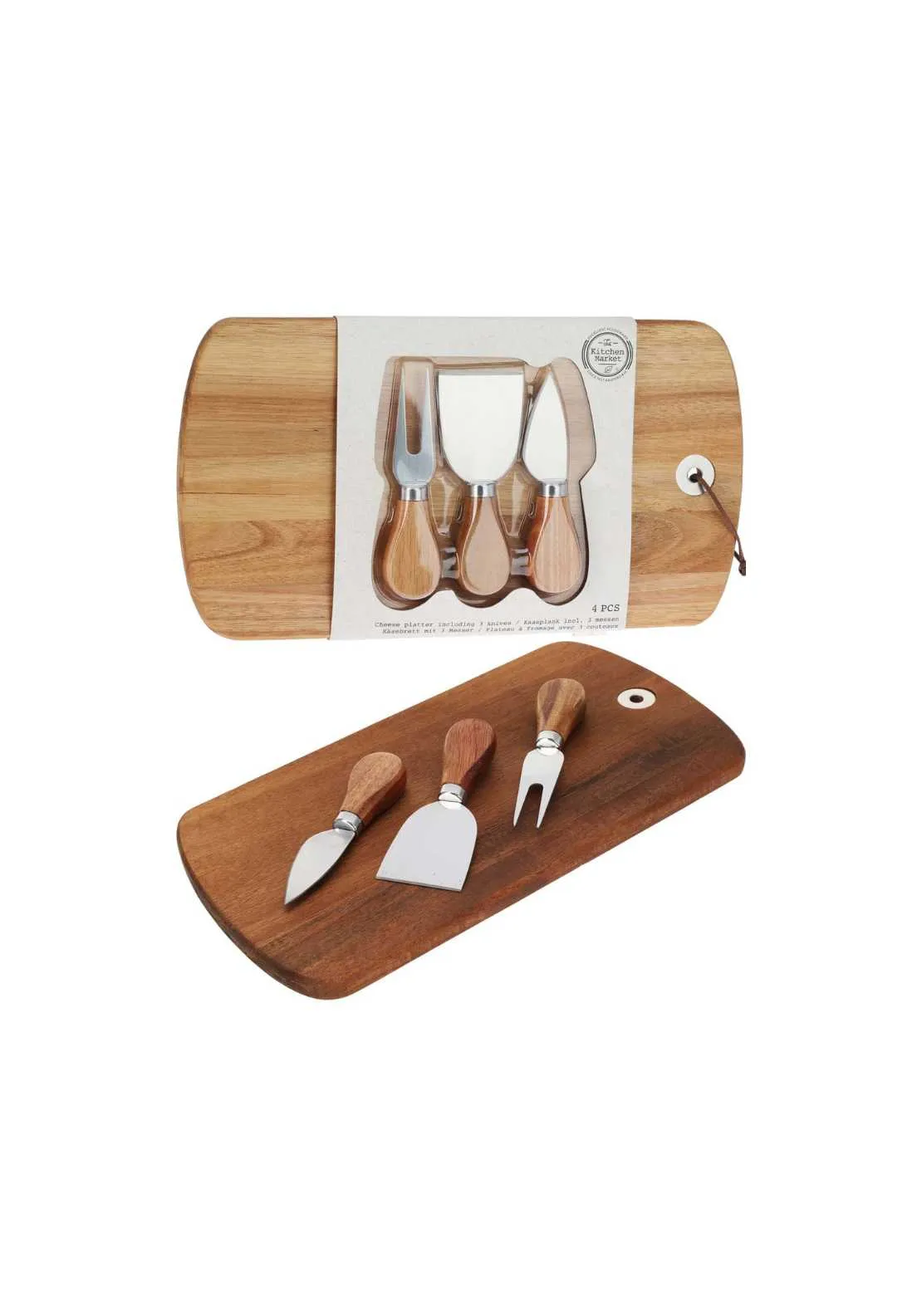 Cheese Board With 3 Knives Set