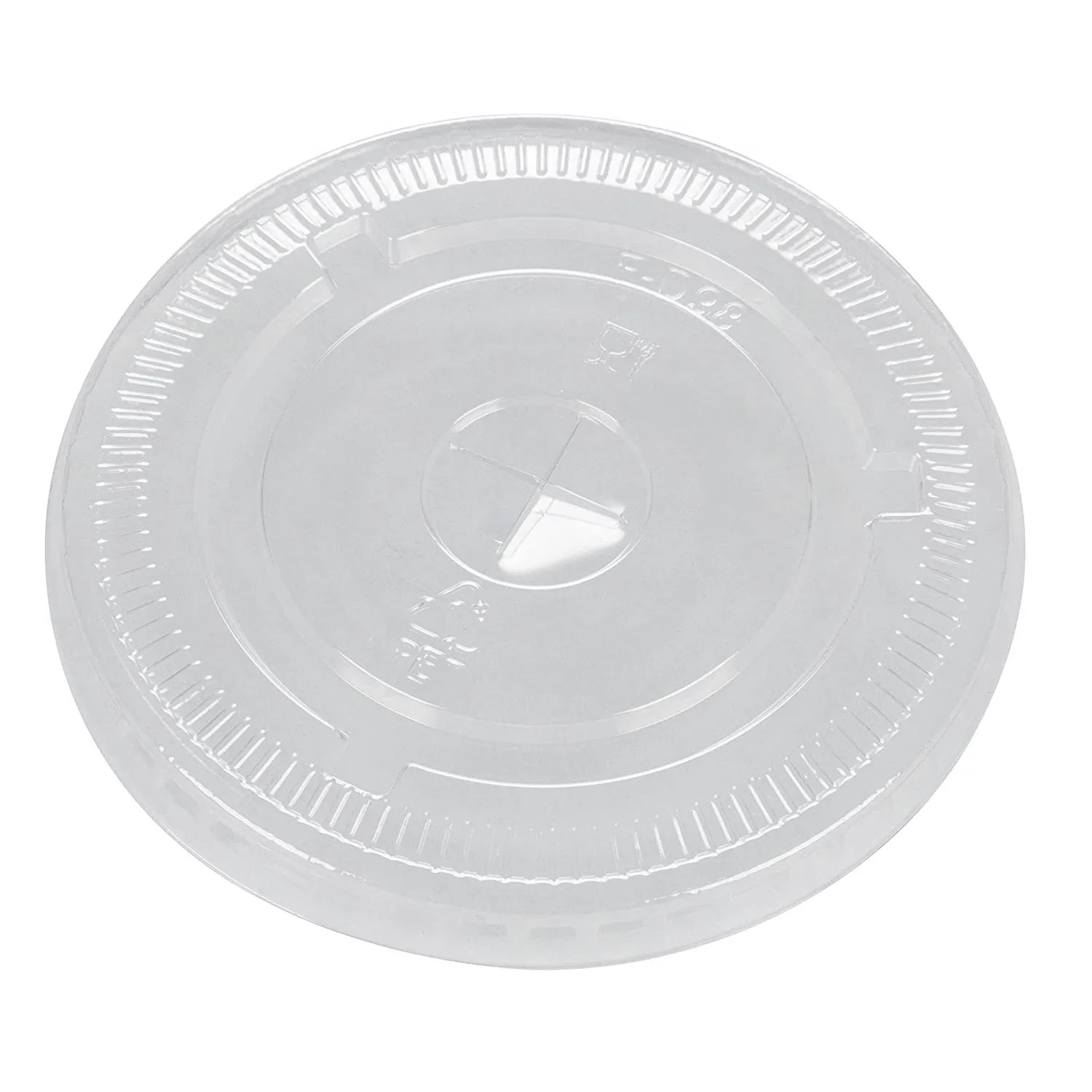 Clear PET Plastic Flat Lids with Straw Slot for 12, 16, 20 & 24 oz. PET Cups