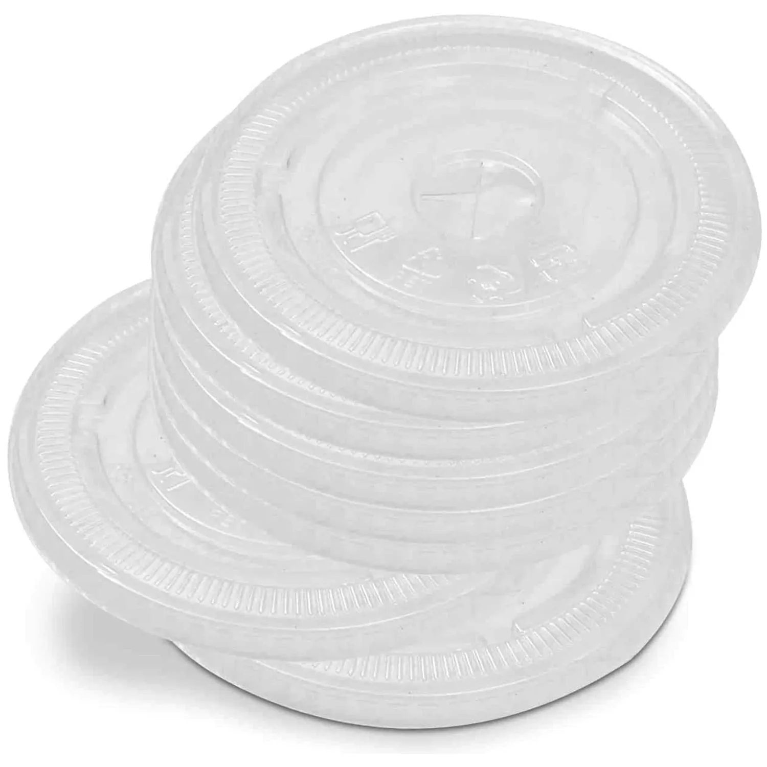 Clear PET Plastic Flat Lids with Straw Slot for 12, 16, 20 & 24 oz. PET Cups