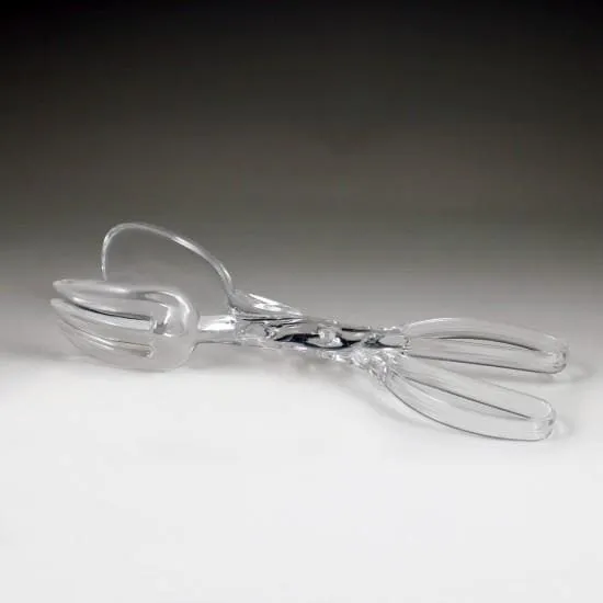 Clear Plastic Scissor Salad Tongs