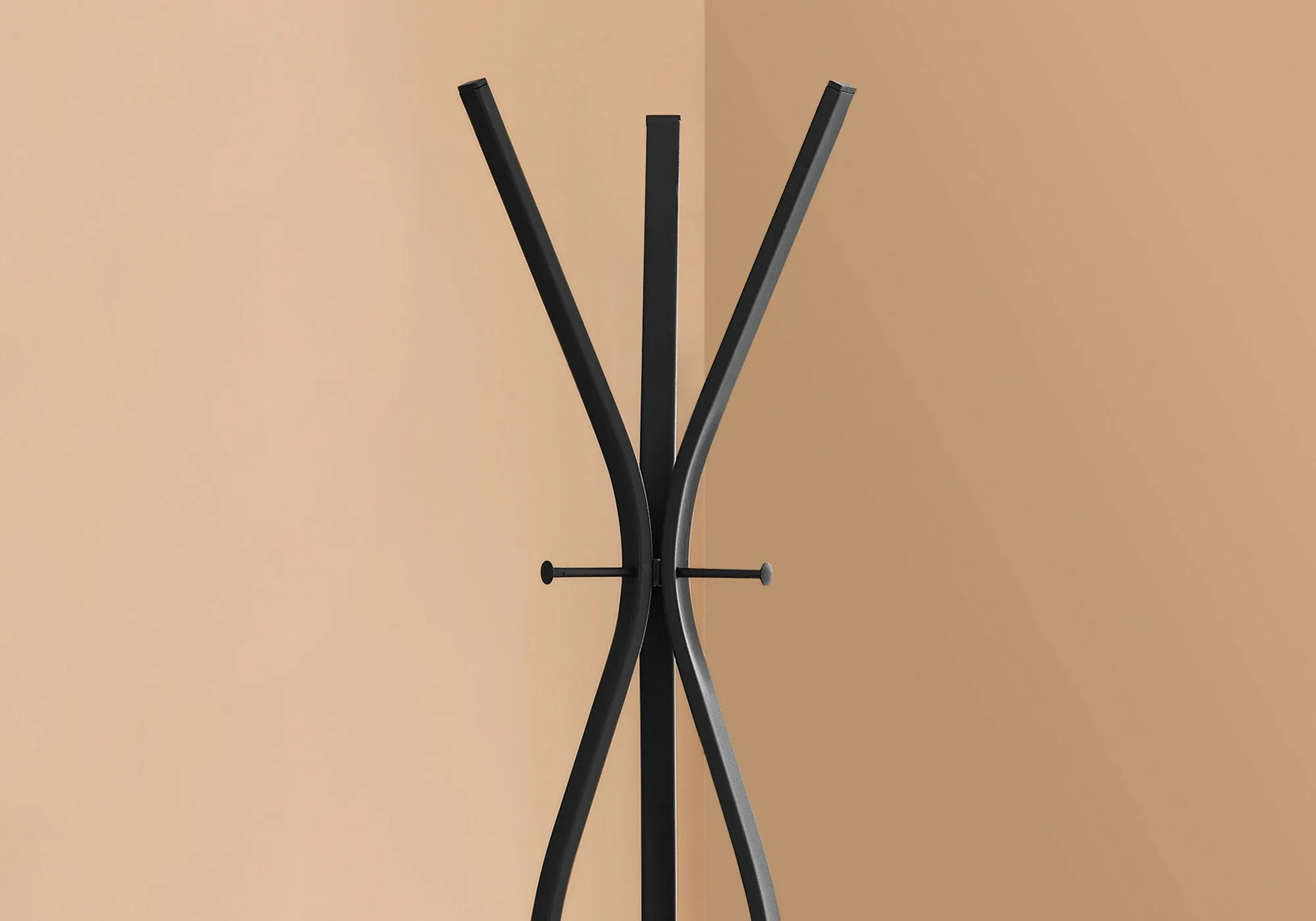 Coat Rack - 72"H / Black Metal Contemporary Style