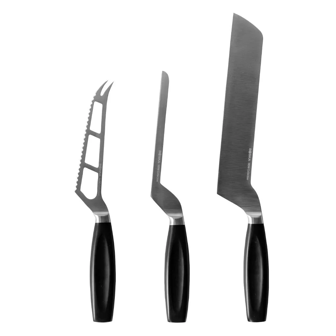 CU107 Boska Soft Cheese Knife Black Handle 140mm