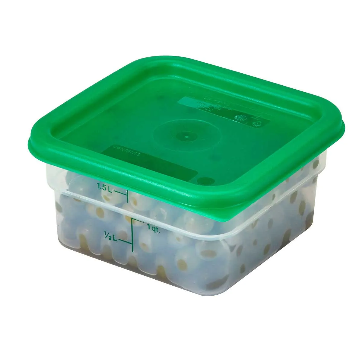 Culinary Essentials by Cambro SFC2452 CamSquare Storage Container Lid, Kelly Green, 2 & 4 qt.