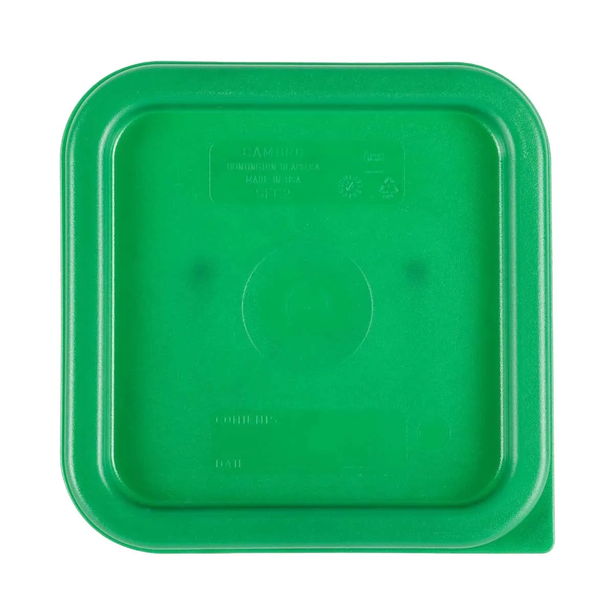 Culinary Essentials by Cambro SFC2452 CamSquare Storage Container Lid, Kelly Green, 2 & 4 qt.