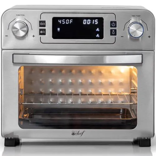 Deco Chef 24QT Stainless Steel Countertop Toaster Air Fryer Oven w/Acc