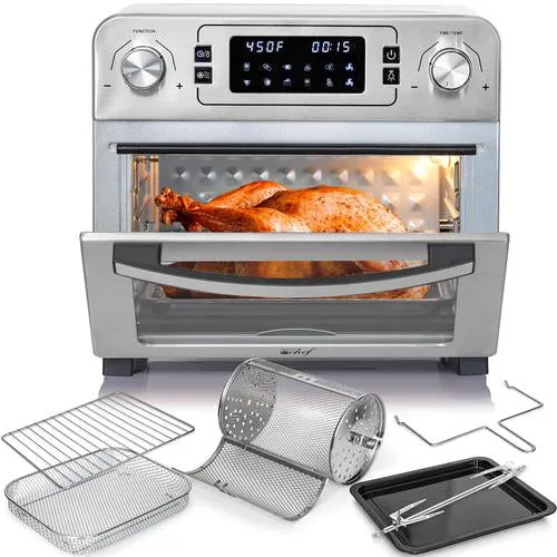 Deco Chef 24QT Stainless Steel Countertop Toaster Air Fryer Oven w/Acc