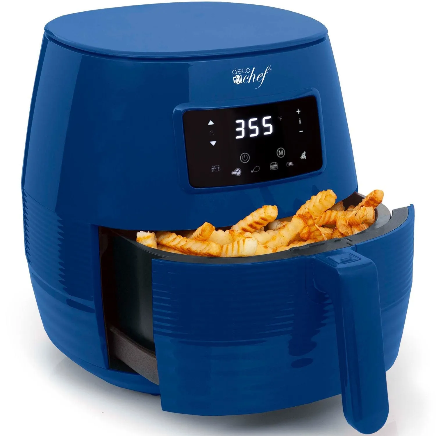 Deco Chef Digital 5.8QT Electric Air Fryer, Healthier/Faster Cooking - Blue (Refurbished)