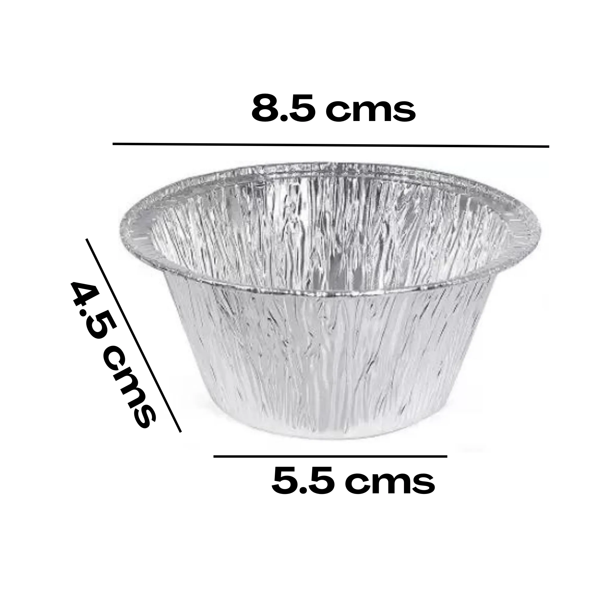 Esslly Aluminium Muffin Cups | Pack of 100 | High-Quality Food-Grade Aluminum Cups for Baking