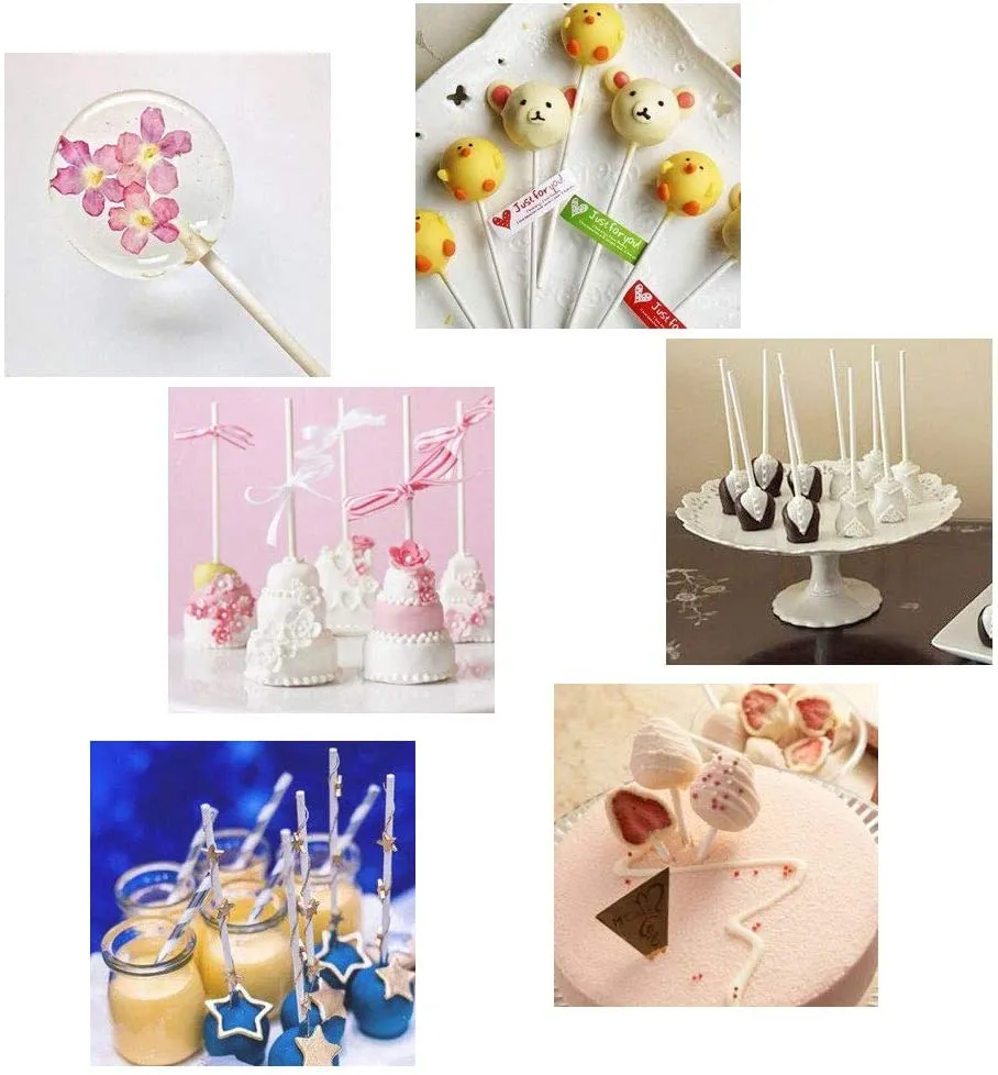 Esslly Lollipop Candy Sticks | Pack of 100 | Cake Pop & Candy Sticks