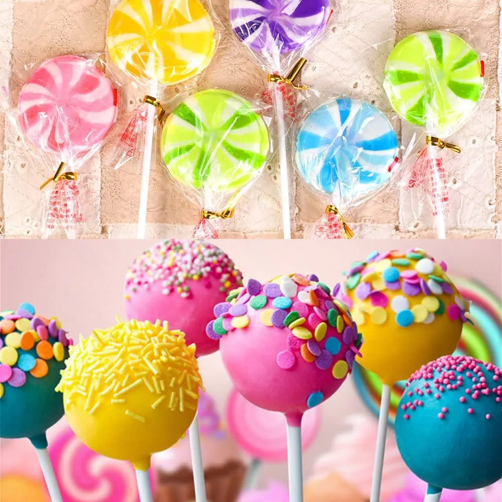 Esslly Lollipop Candy Sticks | Pack of 100 | Cake Pop & Candy Sticks