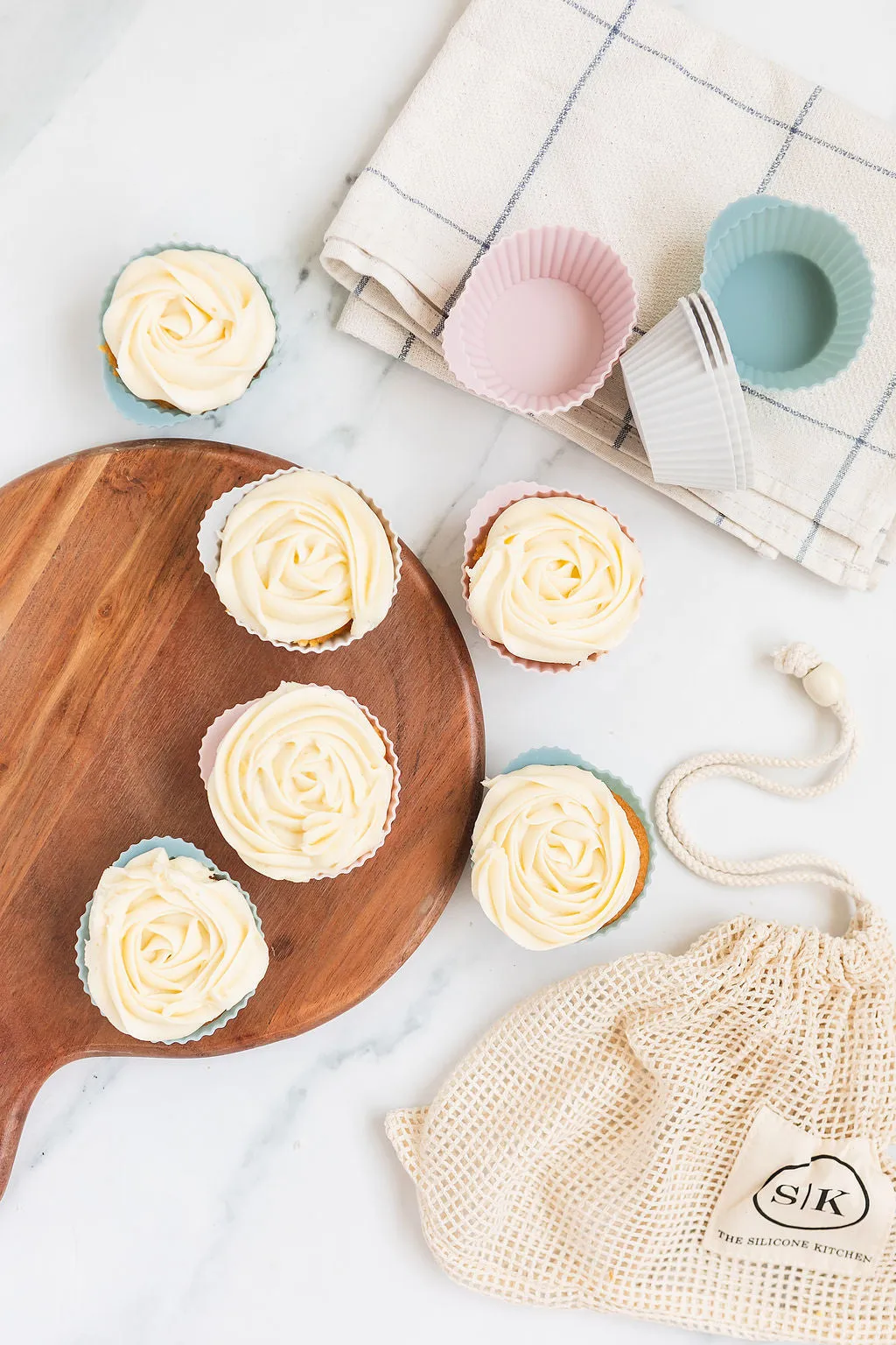 Gift Bundle | Silicone Baking Cups | Dusty Rose & Blue