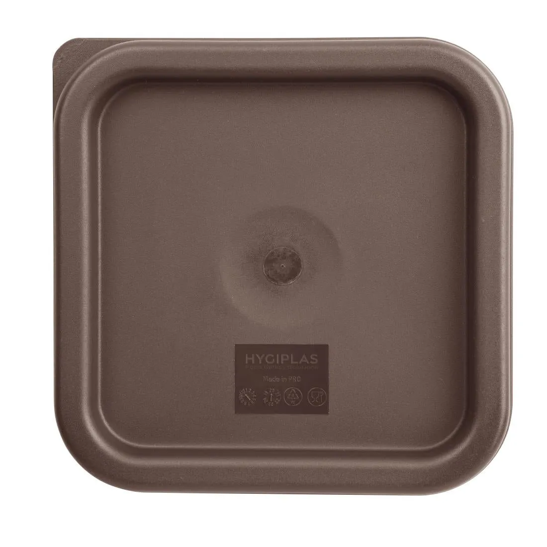 Hygiplas Square Food Storage Container Lid Brown Small - FX140