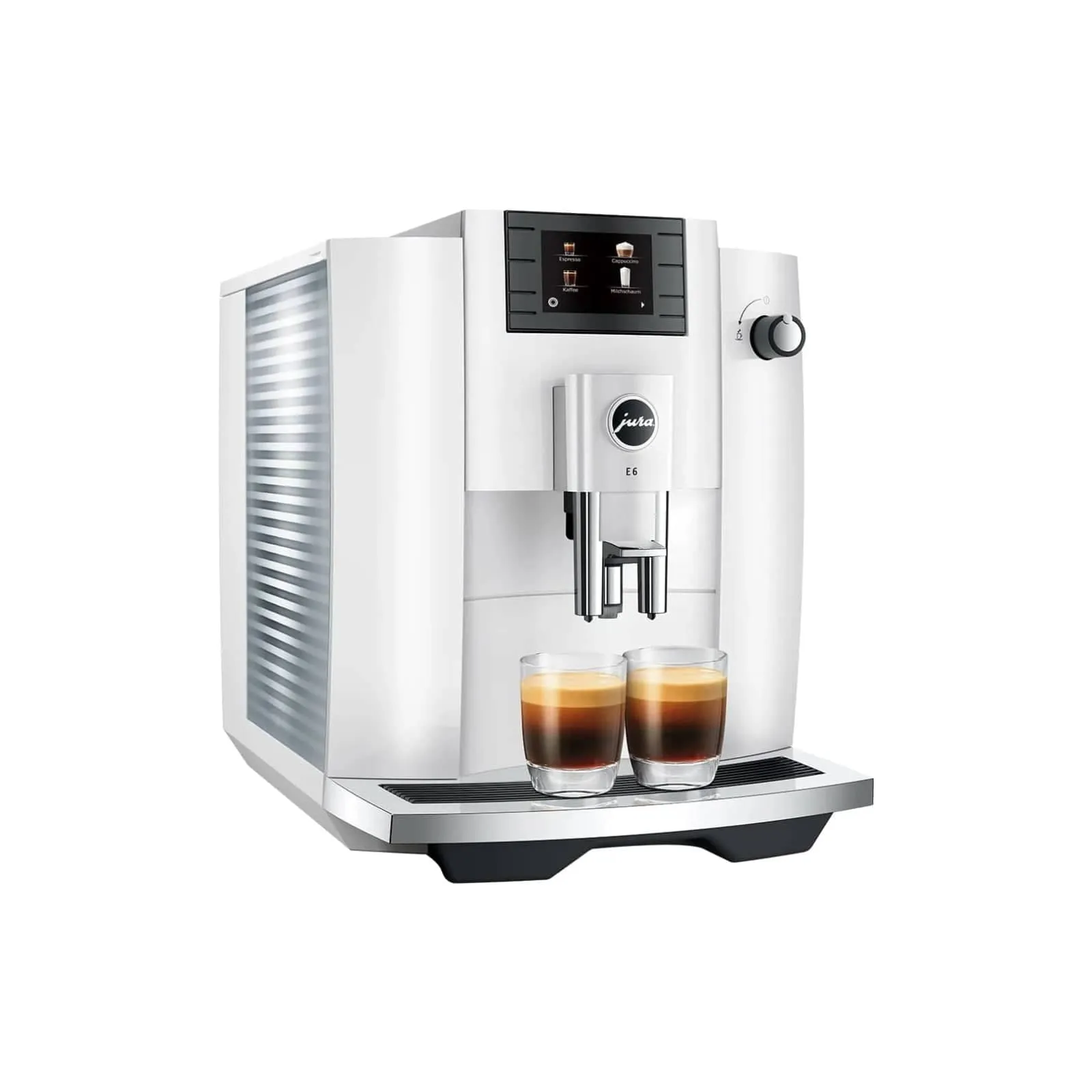 Jura E6 Super Automatic Espresso Machine - Piano White