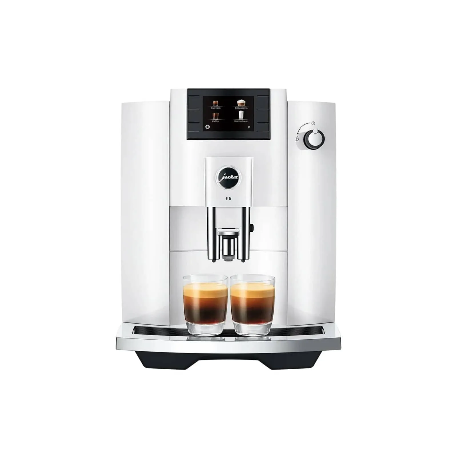 Jura E6 Super Automatic Espresso Machine - Piano White