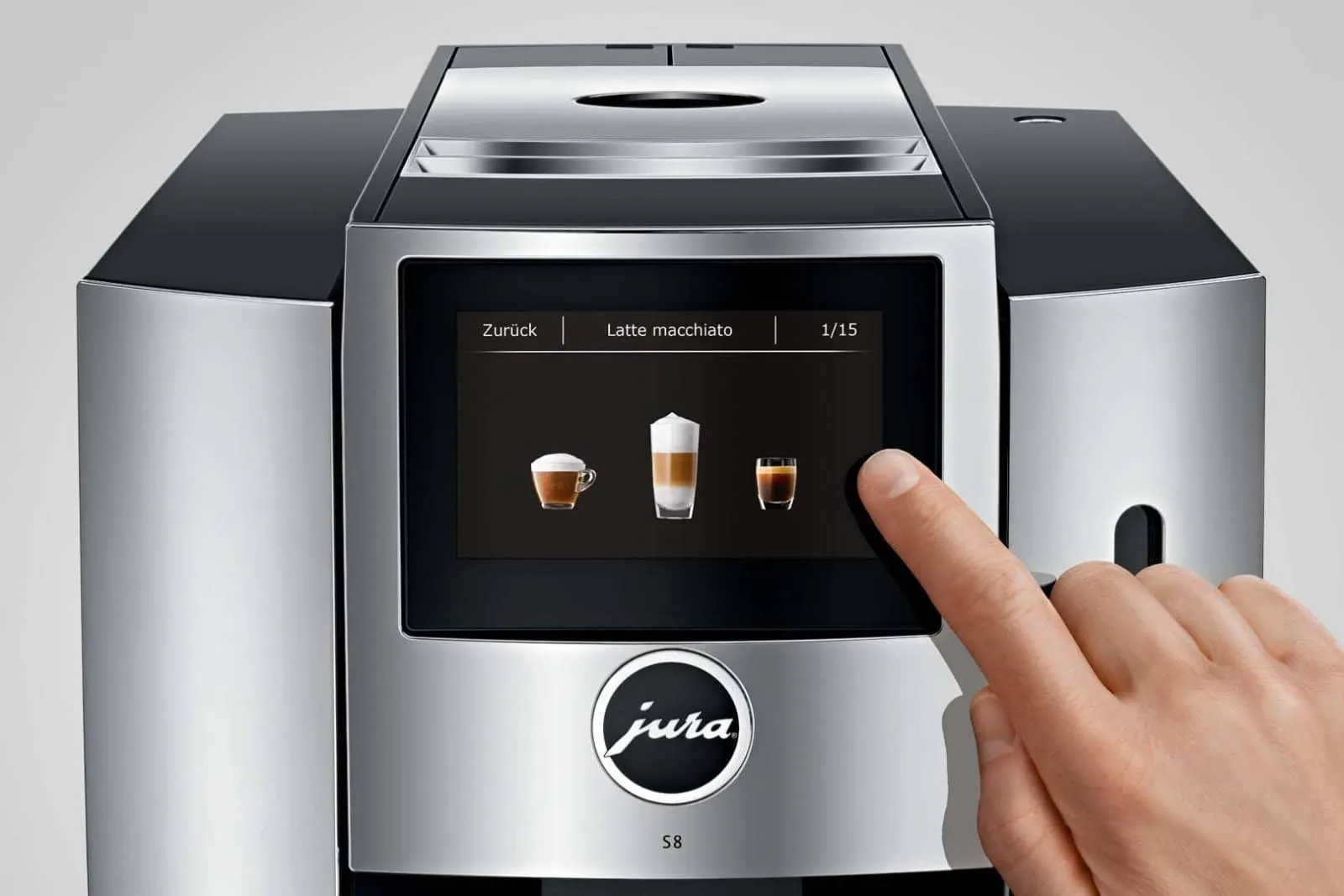 Jura S8 Super Automatic Espresso Machine - Chrome