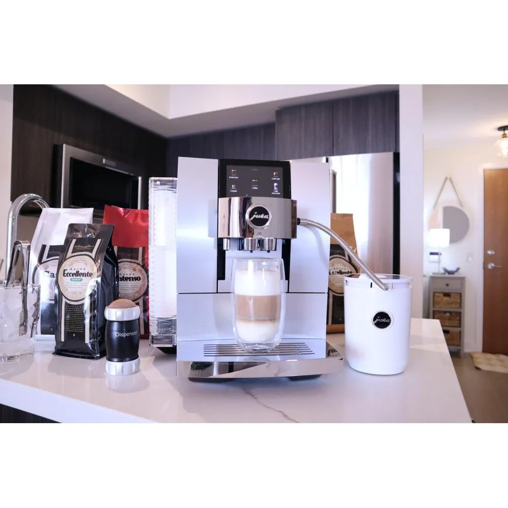 JURA Z10 Aluminum White Super Automatic Espresso Machine, Makes 32 Hot and Cold Beverages #15361