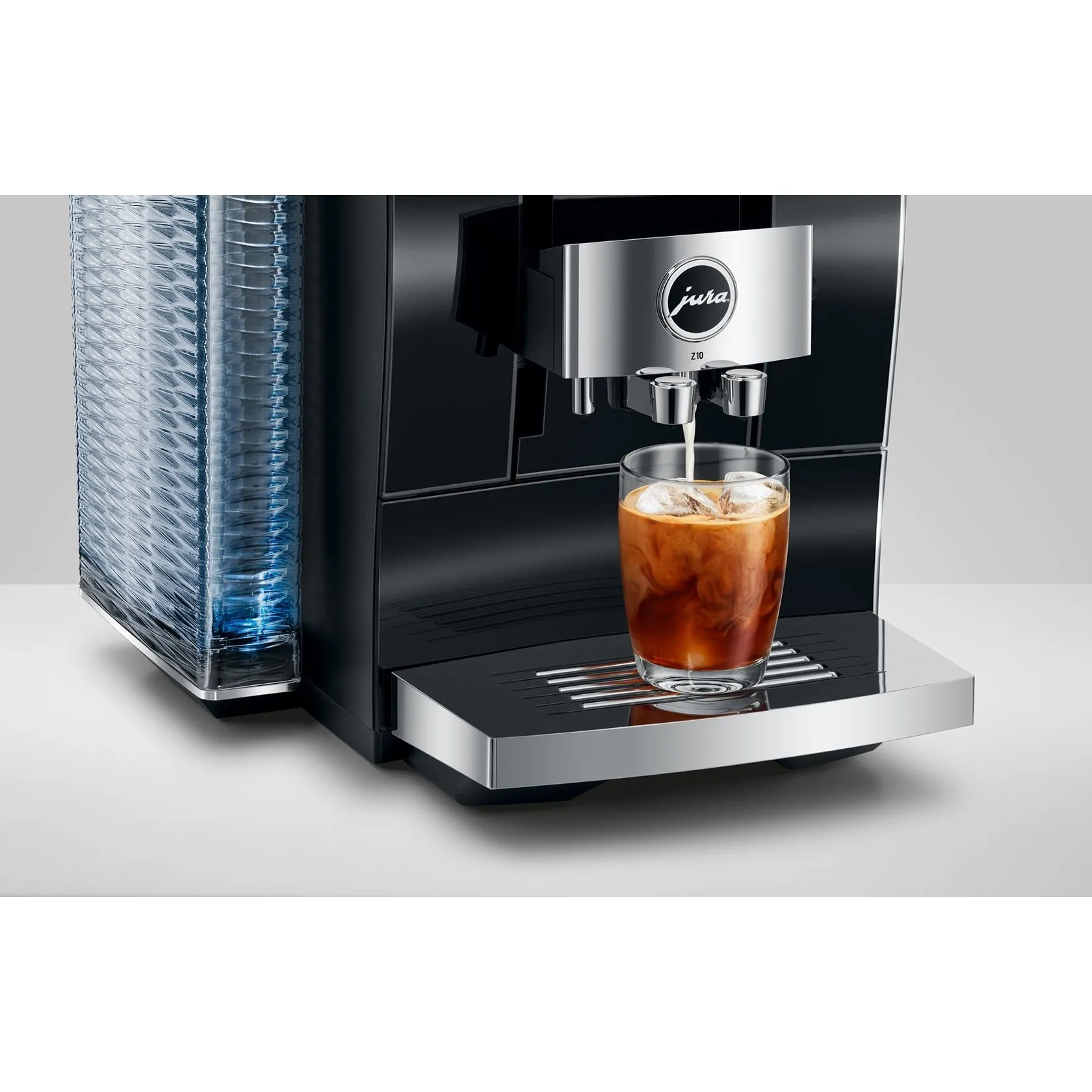 JURA Z10 Diamond Black Super Automatic Espresso Machine, Makes 32 Hot and Cold Beverages #15464