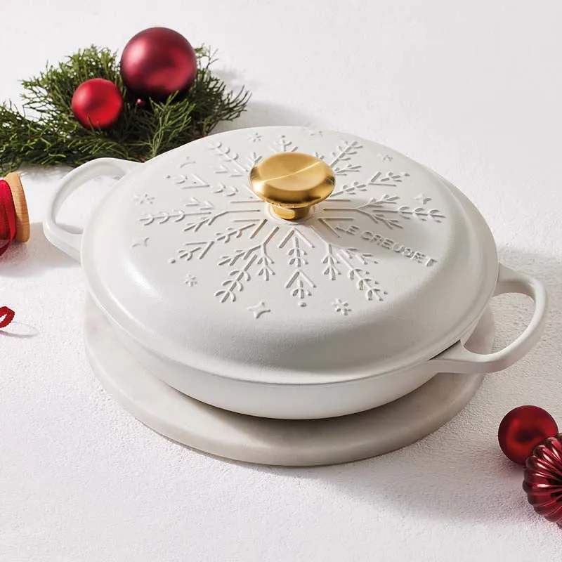 Le Creuset Cast Iron Snowflake Shallow Casserole 26cm