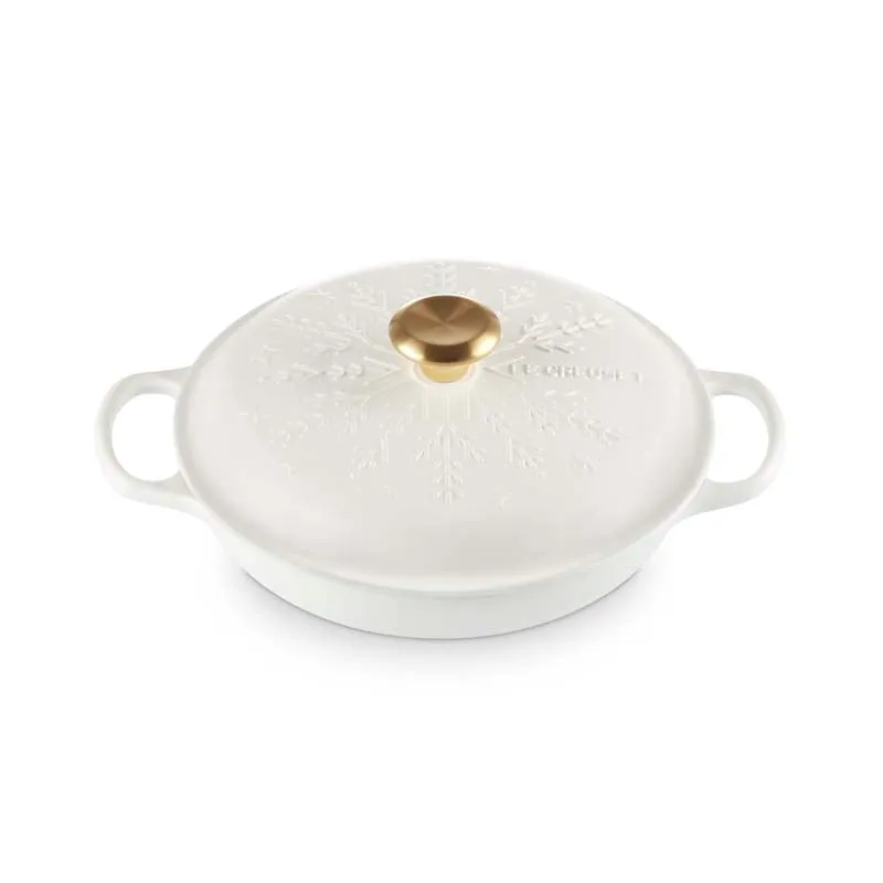 Le Creuset Cast Iron Snowflake Shallow Casserole 26cm