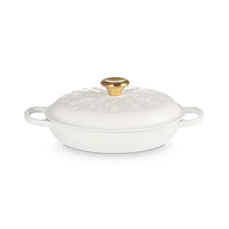 Le Creuset Cast Iron Snowflake Shallow Casserole 26cm