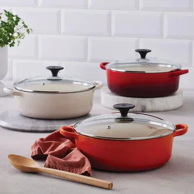 Le Creuset Risotto Pot 24cm Volcanic with Glass Lid