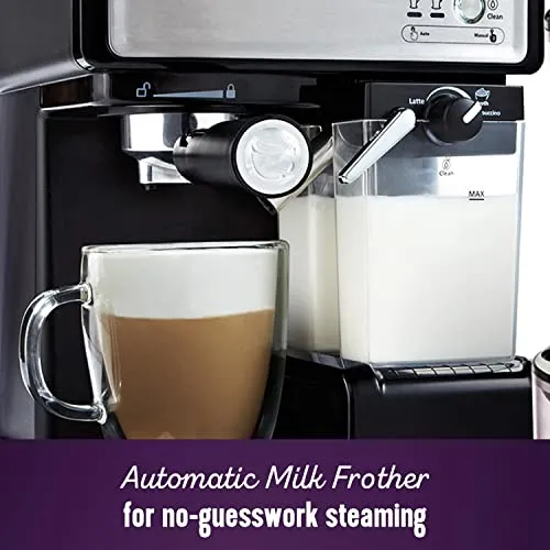 Mr. Coffee Espresso and Cappuccino Maker | Café Barista , Silver