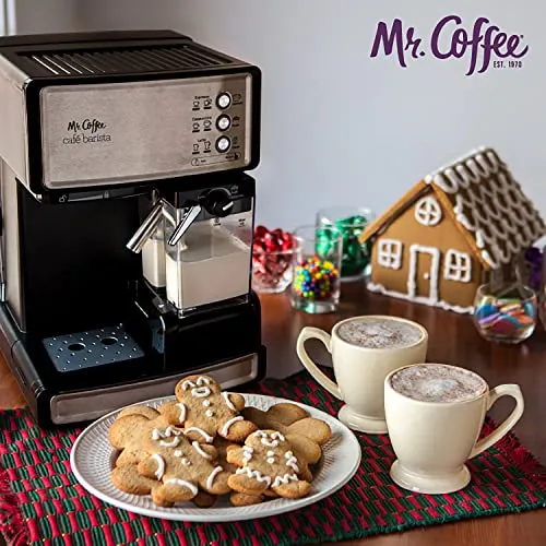 Mr. Coffee Espresso and Cappuccino Maker | Café Barista , Silver