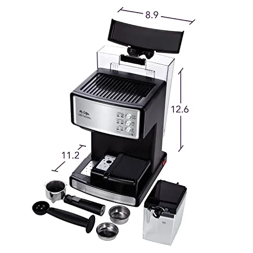 Mr. Coffee Espresso and Cappuccino Maker | Café Barista , Silver