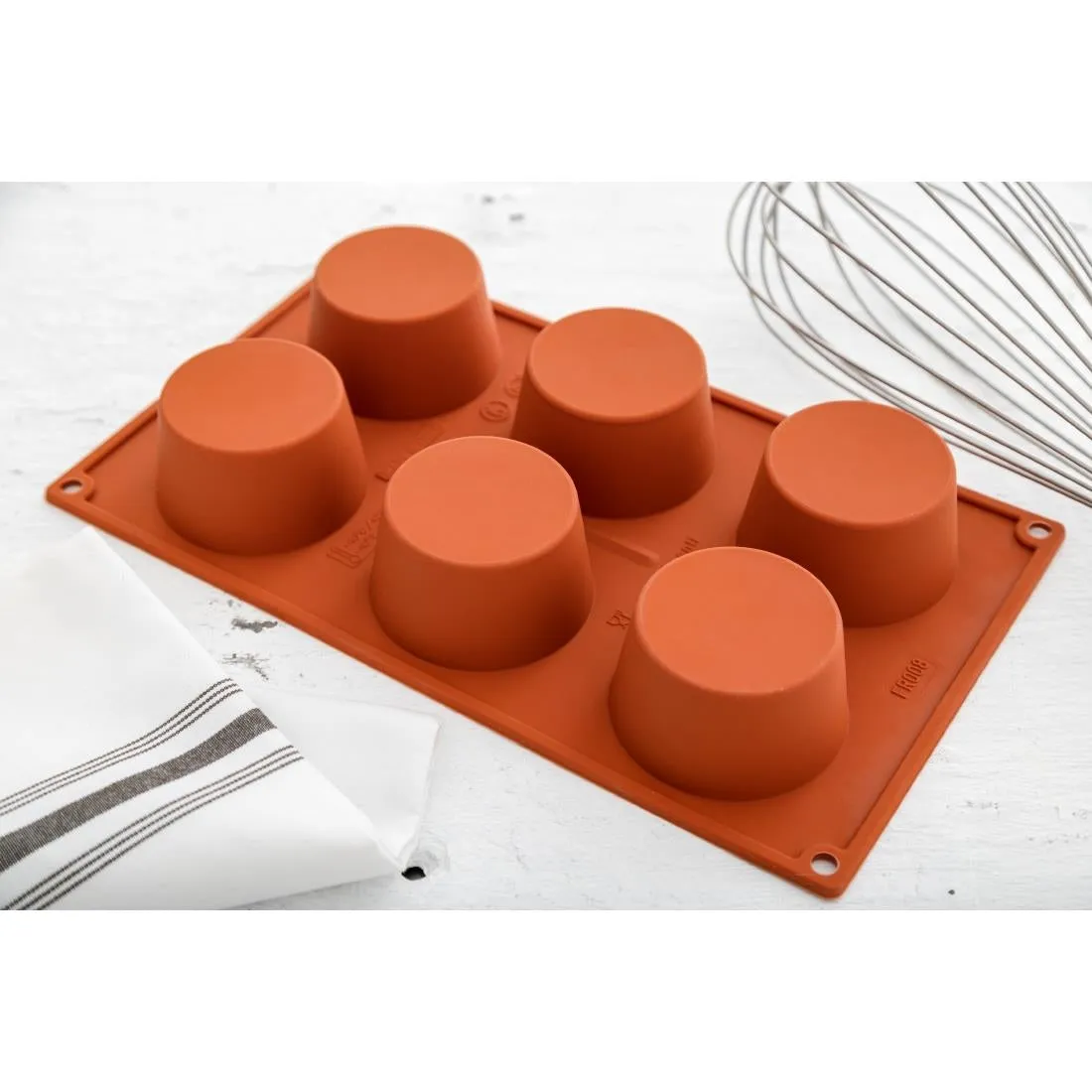 N933 Pavoni Formaflex Silicone Muffin Mould 6 Cup